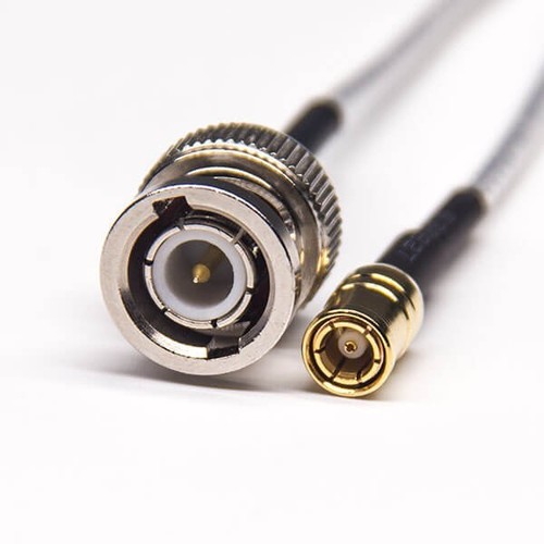 Male SMB 180 Degree Cable Connector To BNC Straight Male With RG316