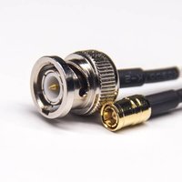 Male SMB 180 Degree Cable Connector To BNC Straight Male With RG316