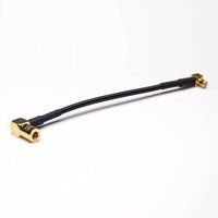 SMB Angle Female To MCX Male Cable With RG174