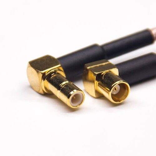 SMB Cables Female Angld To MCX Angled Female Gold Cable With RG316