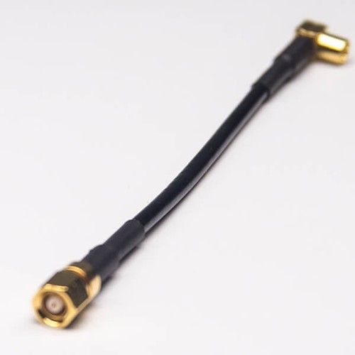 Female Connector For Coaxial Cable SMC To MCX Right Angle RG174 Cable