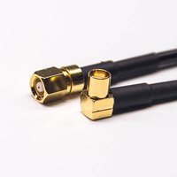 Female Connector For Coaxial Cable SMC To MCX Right Angle RG174 Cable