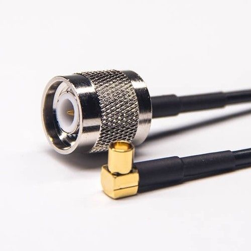 Female MCX Right Angle To TNC Straight Male For RG174 Cable Assembly