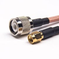 Male To Male Coaxial Cable Connector Straight TNC To Straight SMA For RG142 Cable