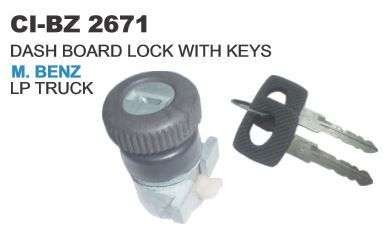 Dash Board Lock with Keys M Benz Truck - Metal, 2x2x2 Inches, Matte Finish | Secure Locking, Two Keys Included, Theft Prevention