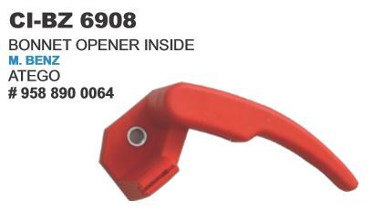 Bonnet Opener Inside M Benz Atego - Plastic, 15cm, Red | Easy Operation, Durable Design, OEM Quality