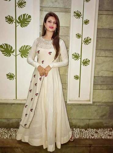 white party wear gown