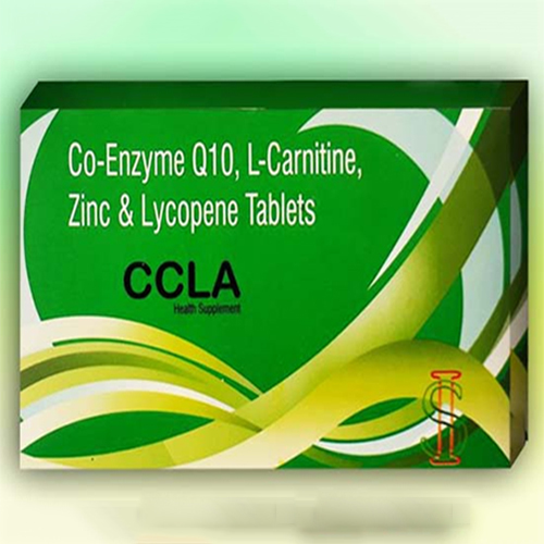 Co-enzyme Q10 L Carnitine Zinc and Lycopene Tablets