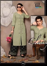 D.milk Silk Vol 1 Top And Plazzo - 14 Kg Rayon Fabric, Embroidered Heavy Work, Ladies Sizes L-xl-xxl, Multi-color, 3/4 Sleeve, Trendy Ethnic Wear, Anti-wrinkle, Breathable, Waterproof