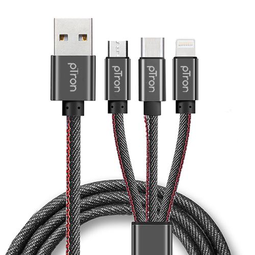 pTron Indigo 3 in 1 2Amp USB Charging Cable for All Smartphones