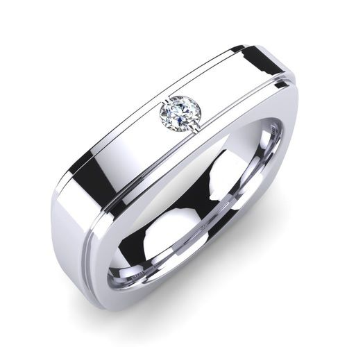 Party Silver Solitaire Rings For Men