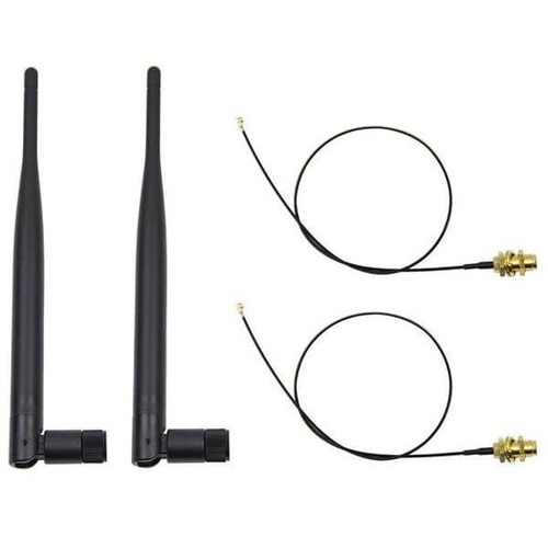 3dBi 2.4GHz 5.8GHz Dual Band WiFi RP-SMA Antenna+2 X 35cm U.Fl/IPEX Cable