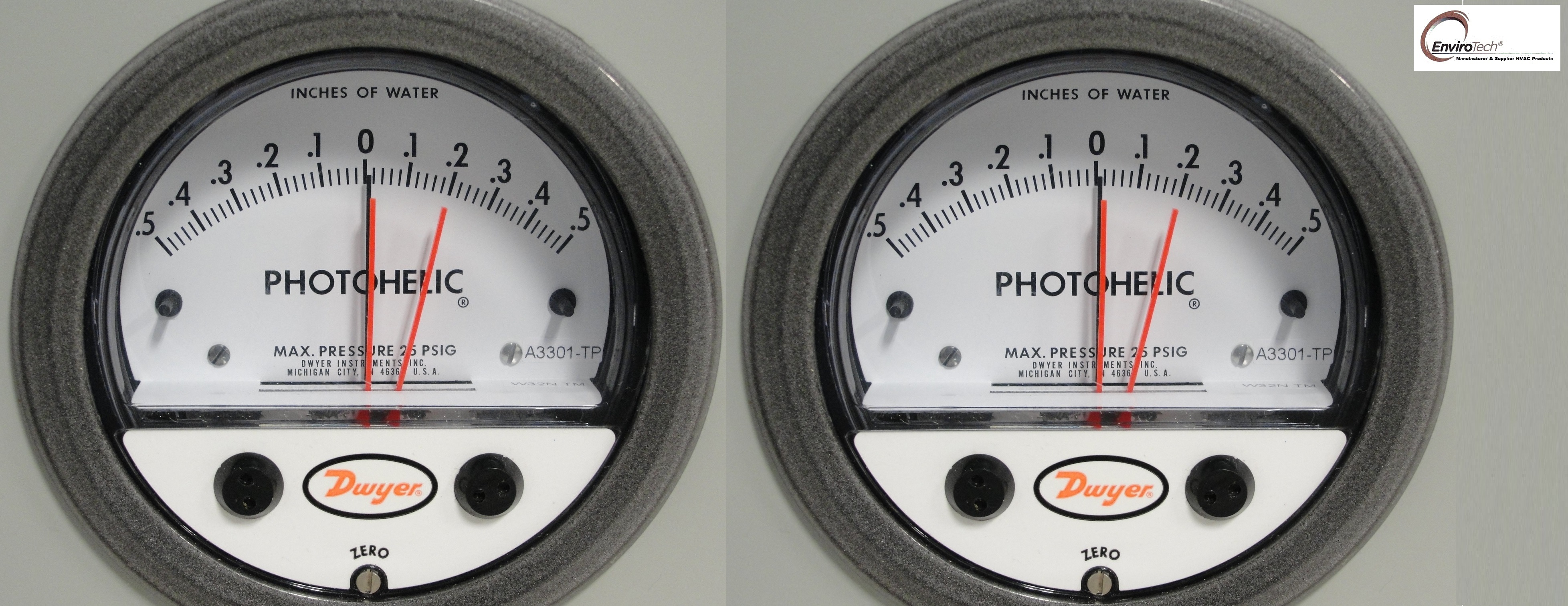 Dwyer A3000-100MM Photohelic Pressure Switch Gauge Range 0-100 mm w.c