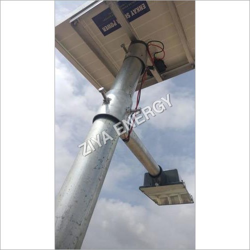 15w Solar Power Lighting System, Panel & Pole With Complete Structure