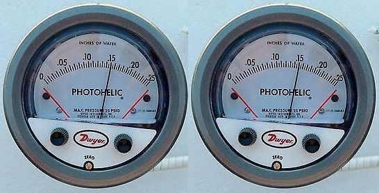 Dwyer A3000-10MM Photohelic Pressure Switch Gauge Range 0-10 mm w.c.