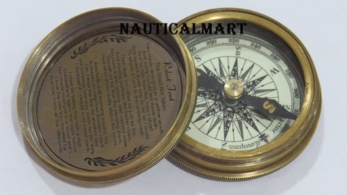Brass Antique Nauticalmart Marine London Poem Compass