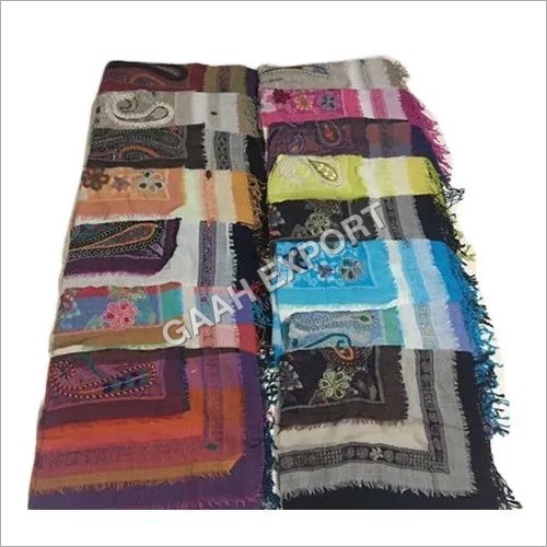 Boiled Wool Embroided Stole , Size-70x200cm