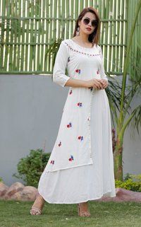 Long Rayon Gown Kurti