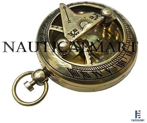 Nauticalmart Push Button Brass Pocket Compass