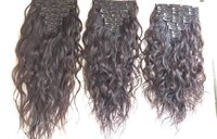 Unprocessed Curly Clip In Human Hair