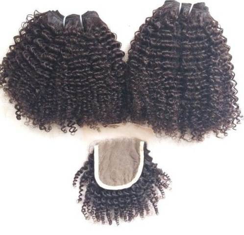 Processed Steam Kinky Curly Human Hair