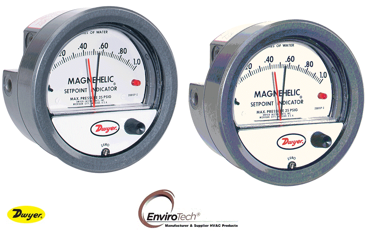 Dwyer A3000-20KPA Photohelic Pressure Switch Gauge Range