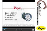 Dwyer A3000-250CM Photohelic Pressure Switch Gauge Range 0-250 cm w.c.