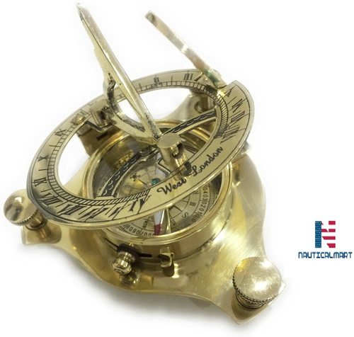 NAUTICALMART NM031890A Brass Sundial Compass - Case Pack of 16