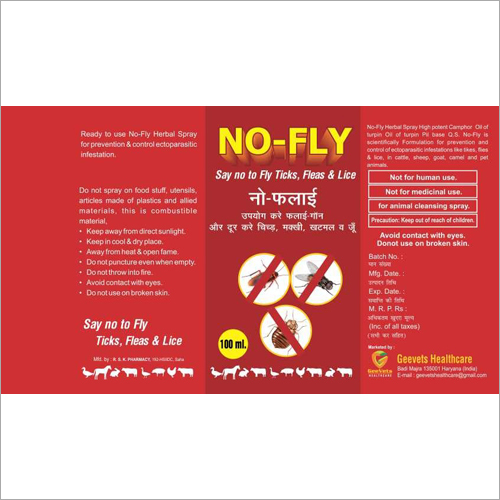 100ml Spray for Fly And Ticks Flies and Lice