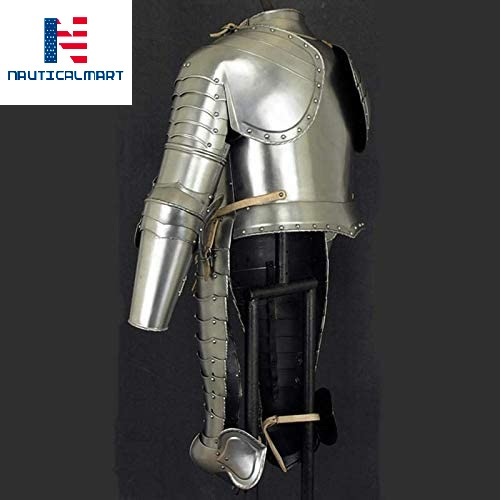 NauticalMart Medieval Knight Cuirassier Half Armour 17th Century Functional Metal Plate Armour Suit Breastplate
