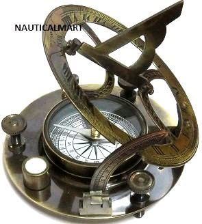 Nautical Nauticalmart Brass Sundial Compass In Black Antique Finish