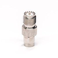 SMA Male To UHF Female Adapter Straight Nickel Plating