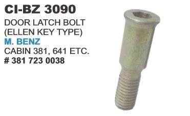 Door Latch Bolt (Ellen Key) M Benz - Steel, Zinc Plated, Metric Thread | Secure Latch, Corrosion Resistant, Easy Installation