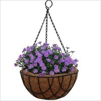 Coir Garden 10 Inch Coir Hanging Basket - Coconut Fiber, 10 Inch Diameter, Light Brown Color | Eco-friendly, Circular Shape, Ideal Home Decoration