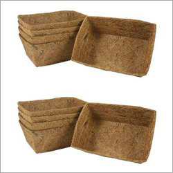 Organic Coir Seed Trays - Coconut Fiber, Square Shape, Light Brown | Eco-Friendly, Bio-Degradable Nursery Plant Solution for Home Decoration