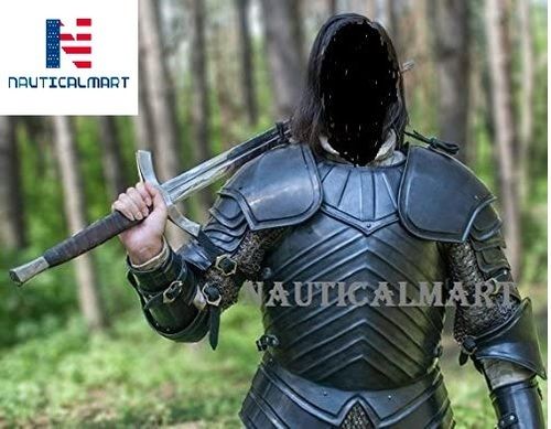 Steel Nauticalmart Medieval Brienne Of Tarth Dark Armor Suit With Chainmail Armor- Halloween