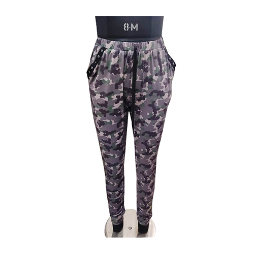 Grey Digitally Printed Jungle Trouser