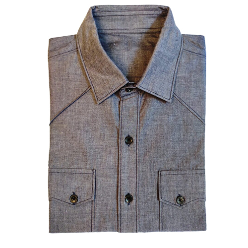 Grey Office Wear Cotton Shirt