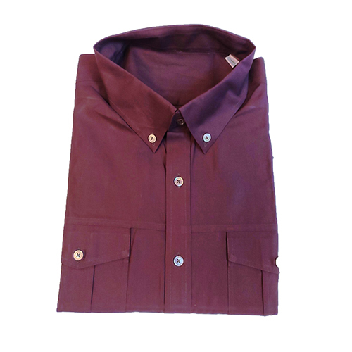 Maroon Mens Cotton Shirt