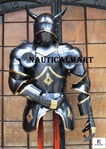 NauticalMart Medieval Knight Half Suit of Armor with Horns