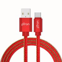 pTron Indigo 2.1A Type-C USB Cable for Charging & Data Sync - (Red)