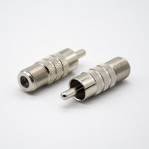 F Type Female To RCA Male Adapter Straight F To RCA Male Connector