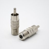 F Type Female To RCA Male Adapter Straight F To RCA Male Connector