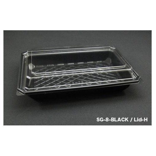 Sg-8-black Lid-h Food Plastic Container