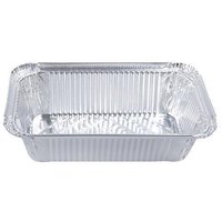 Silver Foil Container - Aluminum Foil, 10.5 X 7.5 X 2.5 Inches, 1.5 Liters Capacity, 100 Grams, Silver Color, Rectangular Design, 0.015 Inches Thickness