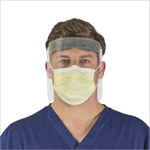 Glass Lid Face Shield - Clear Plastic 15x20 cm, Clear Color, Foam Headband | Full Face Protection, Comfortable Fit, Lightweight, Reusable, Sterilized