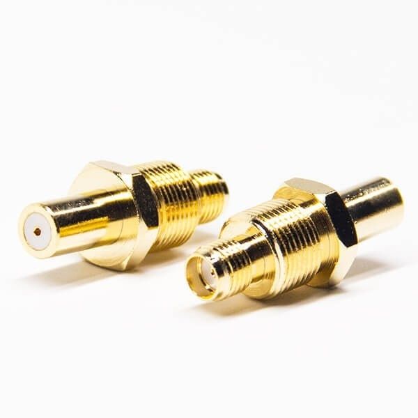 SMA To QMA Connector Straight Female To Female Gold Plating