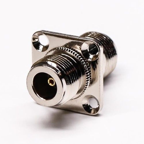 Coaxial Connector Adapters Female To Female 4 Hole Flange