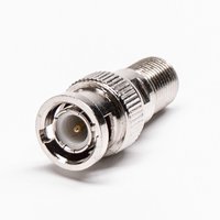 BNC Male To F Female Straight Adapter Nickel Plated