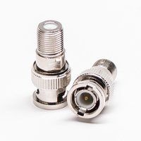 BNC Male To F Female Straight Adapter Nickel Plated